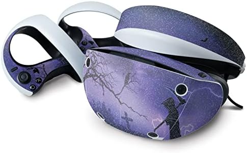 עור אדיסקינס מבריק נצנצים תואם לפלייסטיישן Sony VR2 - מיסטיק Reaper | גימור נצנצים מבריק גבוה ומגנים עמיד | קל